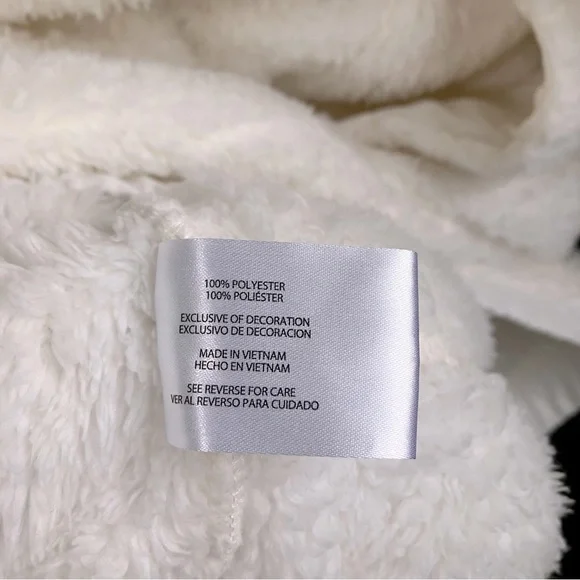 Eddie Bauer Sherpa Pullover Half Snap White Plush Hoodie Women Size XL - Picture 7 of 8